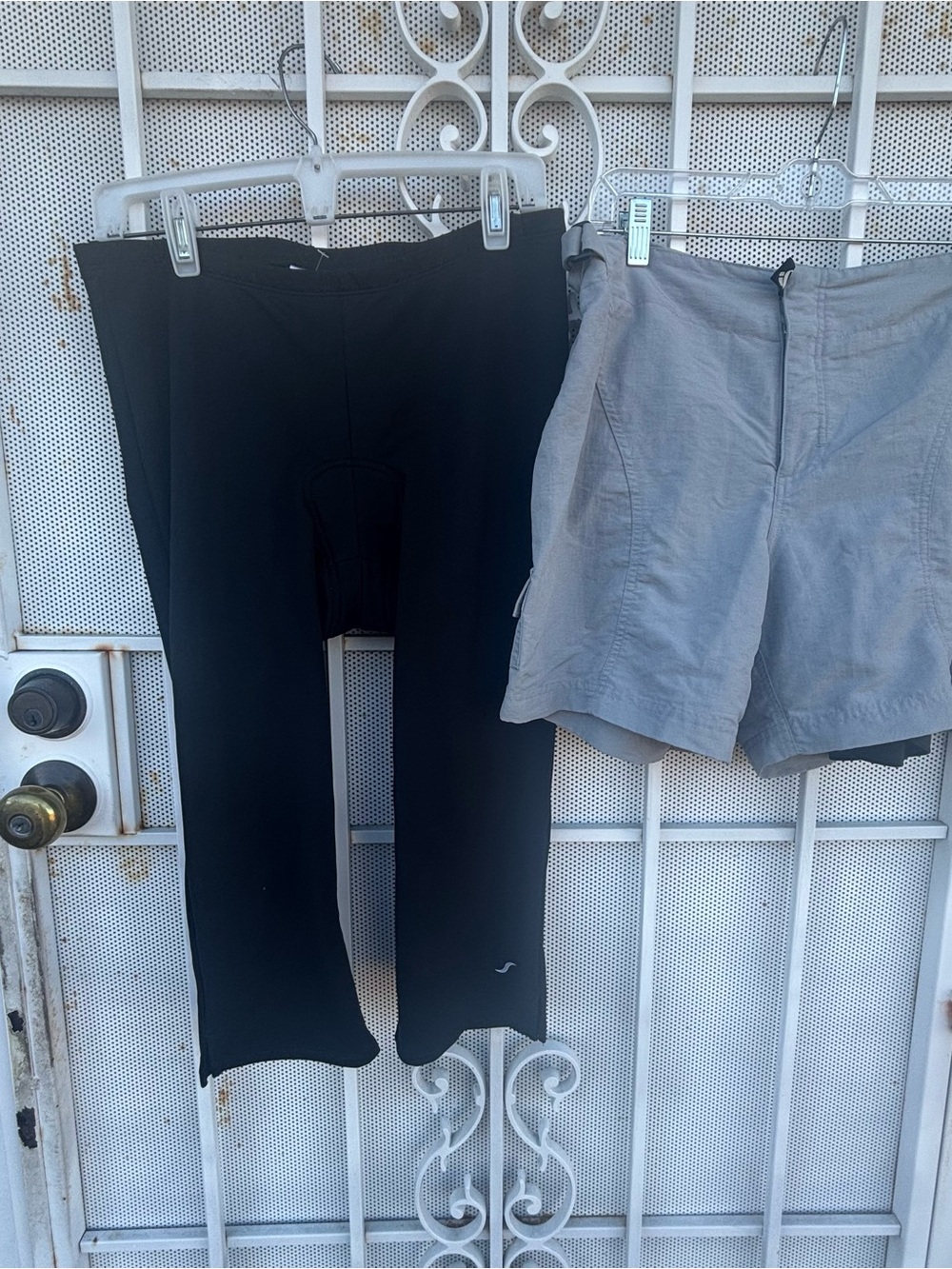 Set of 2-women XL blk. cycling Shebest padded capris 19" inseam/Opearl shorts - Picture 2 of 15